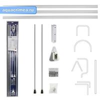 Карниз в ванную угловой - универсальный хромированный с гибкой перекладиной